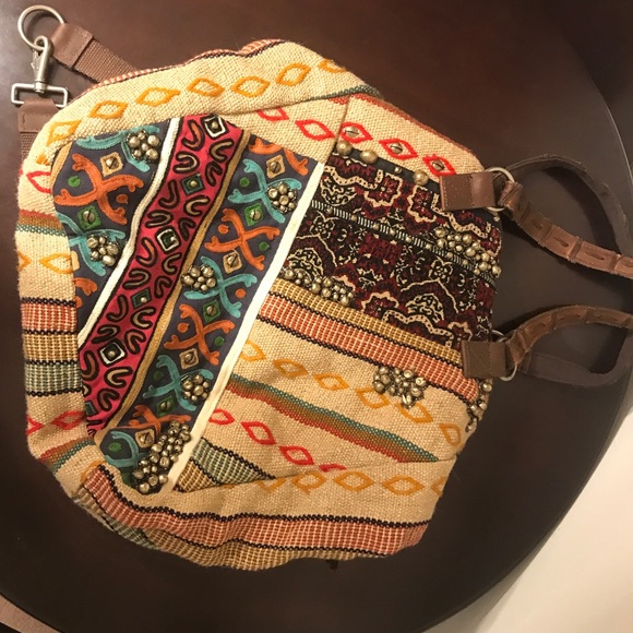 Free People Handbags - Free People Large Embroidered Bohemian Tote